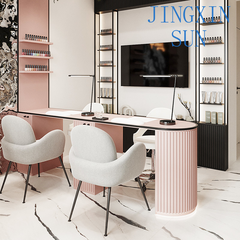Interior Design Nail Salon - Salon de beauté rose personnalisé, Design