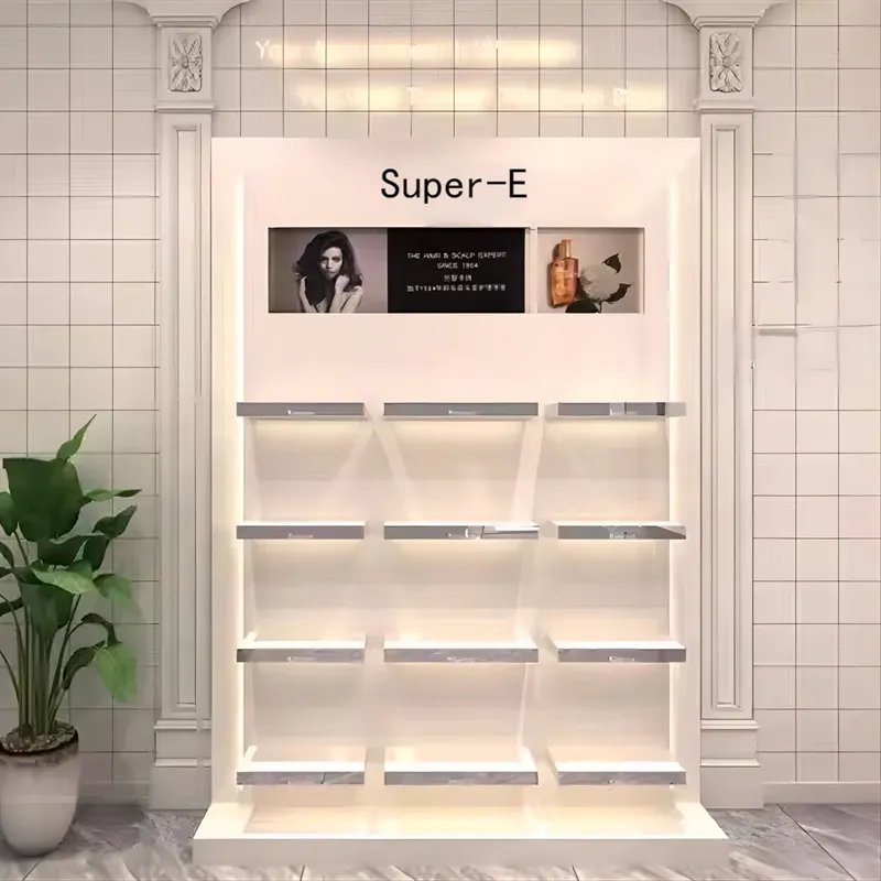 Interior Design Nail Salon - Étagères de présentation pour maquillage, vernis