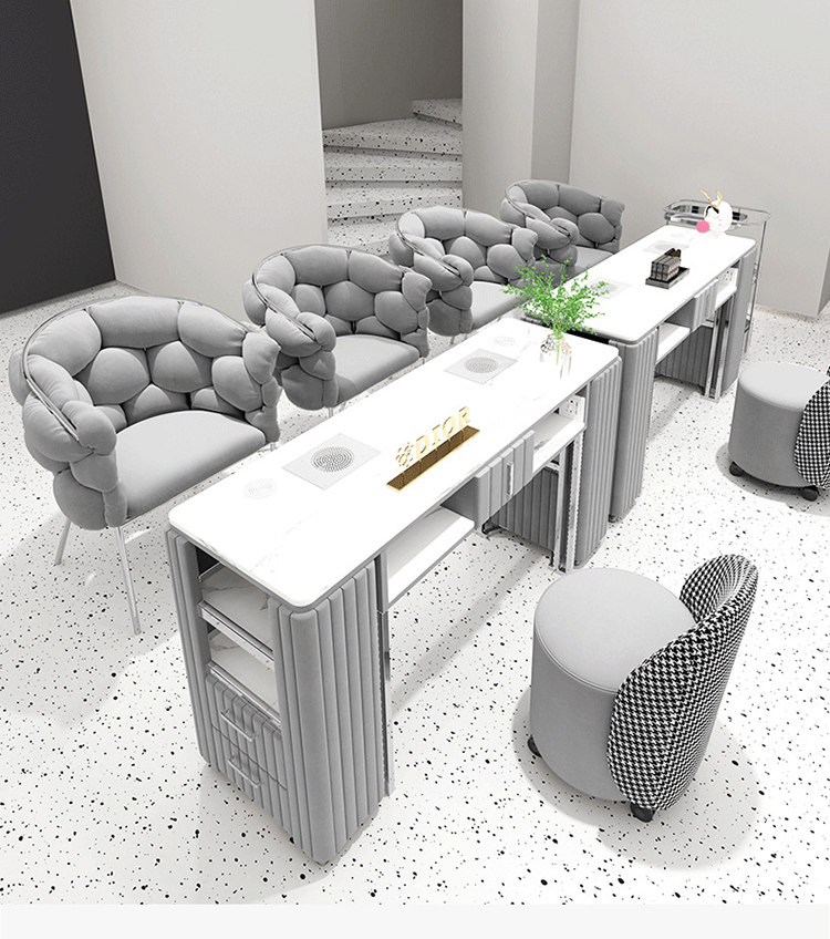 Interior Design Nail Salon - Ensemble table et chaise de manucure
