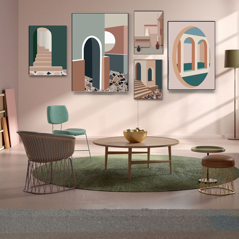 Interior Design And Build - Art de toile de bâtiment Morandi