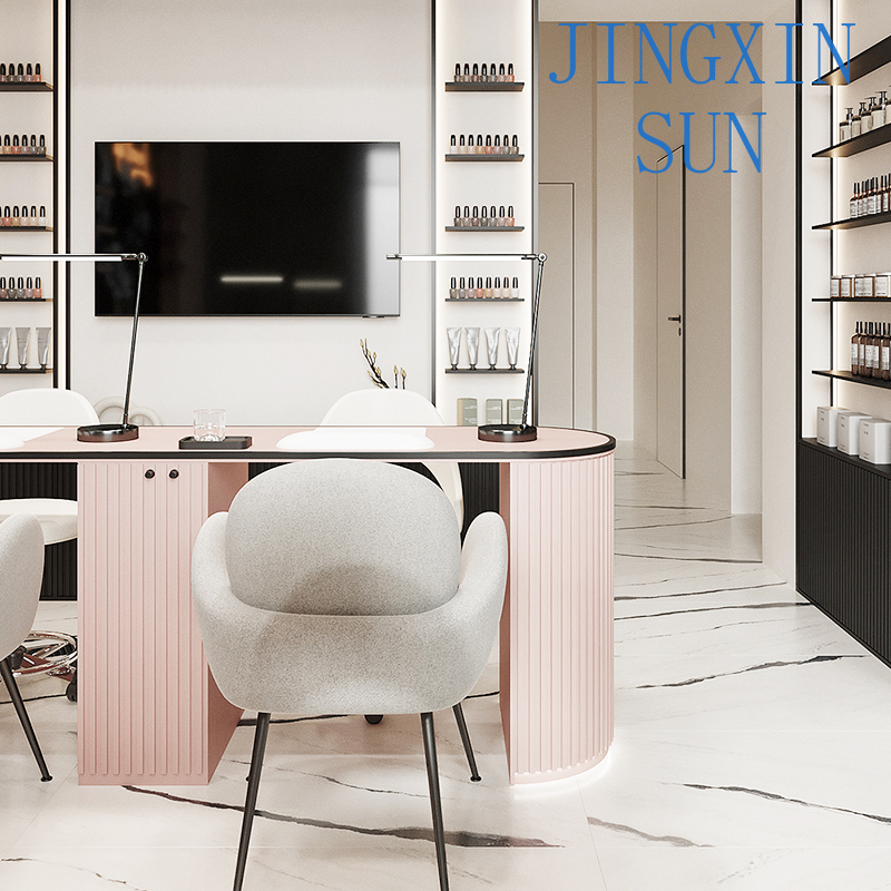 Salon de beauté rose personnal - Interior Design Nail Salon avis et prix