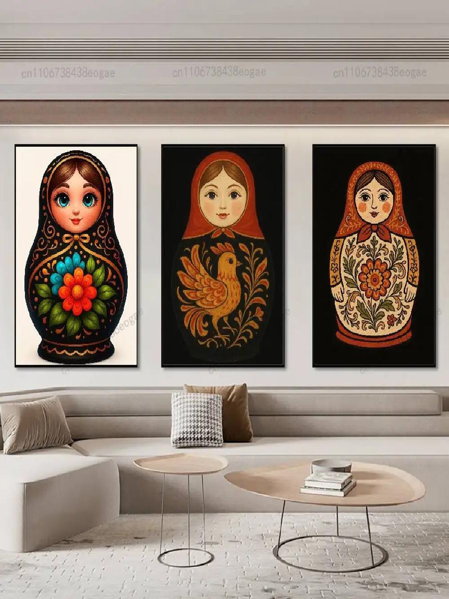 Affiche d'art russe Matryoshka - Interior Design Hd avis et prix