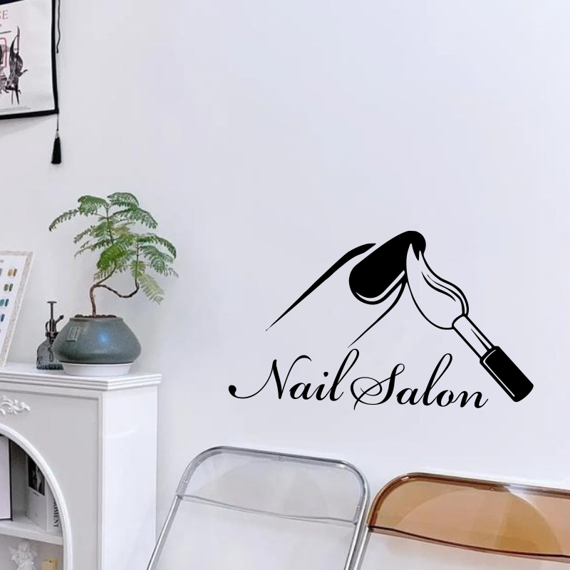 Autocollant mural pour salon d - Interior Design Nail Salon avis et prix