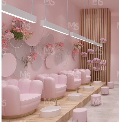 MS-DISPLAY Meubles de salon de - Interior Design Nail Salon avis et prix